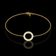 Minimalist Open Circle Round Moissanite Diamond Bracelet