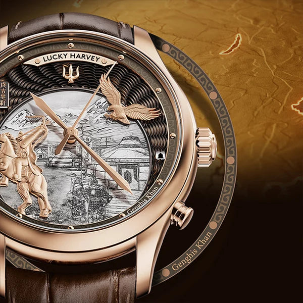 Dynasty Series Rose Gold Titanium Chiming Genghis Khan Limited Edition Automatic Watch