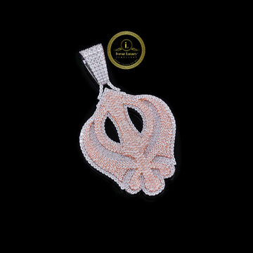 NAV Letter Name In Two Tone with Lab Grown Round Cut Diamond by Ivevar