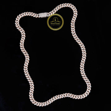 Custom Iced-Out Moissanite Cuban Link Chain Handcrafted Hip Hop Necklace By Ivevar