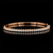 Round Lab Diamond Tennis Bangle Bracelet Prong Setting