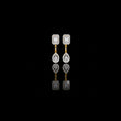 Sophisticated Emerald Halo Top with Pear Halo Drop Lab Diamond Earrings in Gold