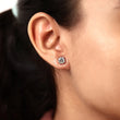 Round Lab Grown Diamond Solitaire Stud Earrings - View 5