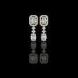 Exquisite Art Deco Inspired Lab Diamond Drop Earrings with Cascading Brilliance