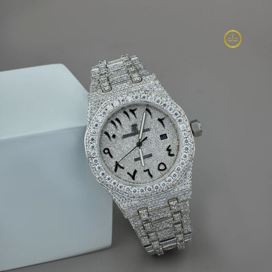 IVEVAR Iced Out Men’s Watch – Moissanite & Diamond Bling Watch for Rappers