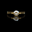 Double Cable Chain Round Lab Diamond Open Circle Station Bracelet