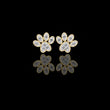 Charming Paw Shaped Earrings with Brilliant Round Moissanite Diamonds Detailing