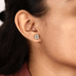 Princess Cut Lab Diamond Stud Earrings For Her - View 7