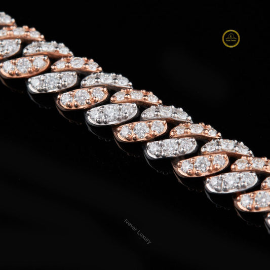 Custom Iced-Out Moissanite Cuban Link Chain Handcrafted Hip Hop Necklace By Ivevar