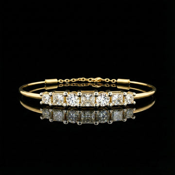 Princess & Round Cut Lab Diamond Adjustable Bracelet