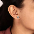 Moissanite Oval Cut Diamond Solitaire Setting Stud Earring - View 7