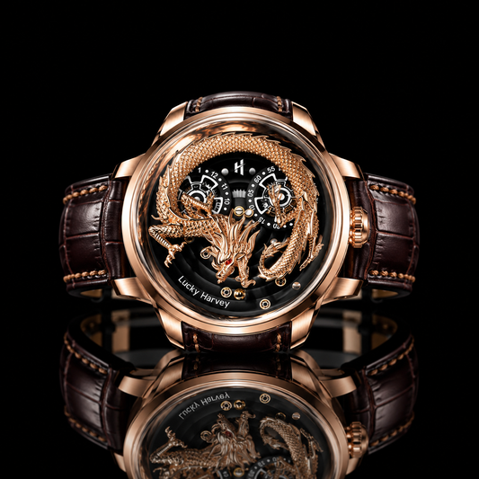 Craftsmanship Series Rose Gold Dragon Automatic Watch