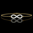 Round Lab Diamond Infinity Symbol Cable Chain Bracelet for Women