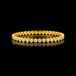 Round Brilliant Moissanite Diamond Single Row Bezel Bracelet