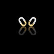 Contemporary Pave Round Moissanite Diamond U Shaped Link Earrings