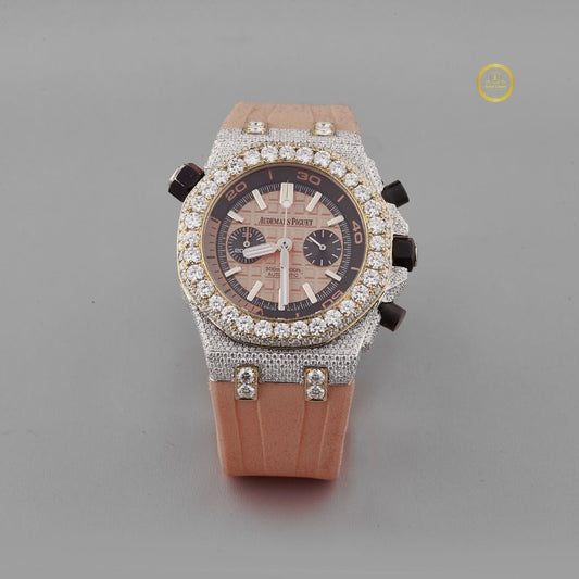 Affordable Lab Grown Diamond Rubber Band Luxury Watch by Ivevar For Man's Collection