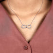 Infinity Style Round Lab Grown Diamond Pendant Necklace - View 7