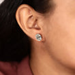 Lab Grown Oval Cut Diamond Solitaire Setting Stud Earring - View 8