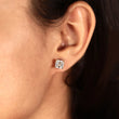 Asscher Cut Moissanite Diamond Solitaire Women's Earring - View 8