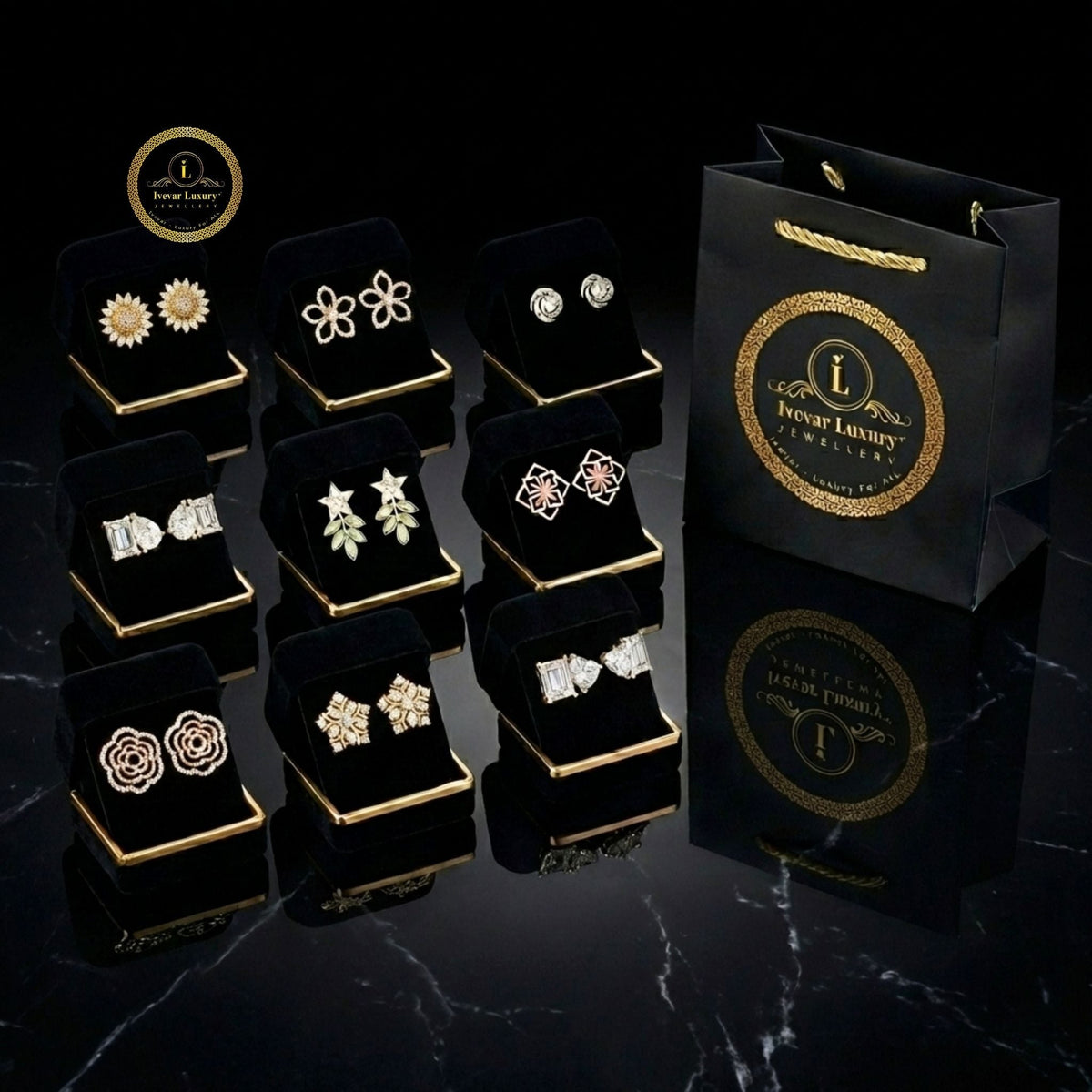 Prestige Edition Marquise Cut Moissanite Diamond Stud Earrings - View 11