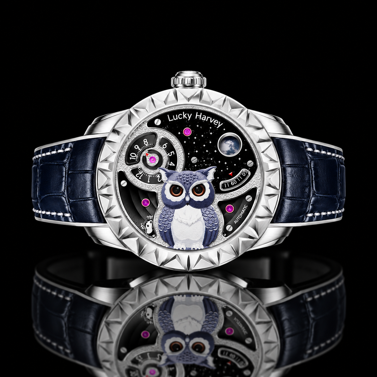 Fun Series Silver Owl Automatic Watch