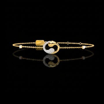 Round Cut Lab Diamond Chain Swirl Bracelet