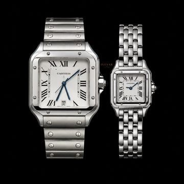 Ivevar Imperial Steel Luxury His & Hers Watch Collection Classic Square Dial Edition with Timeless
