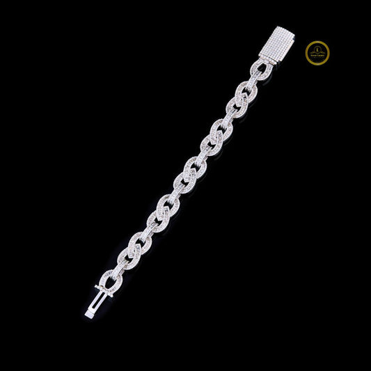 Luxury Lab Grown Diamond Cuban Link Bracelet with Iced Box Clasp By Ivevar