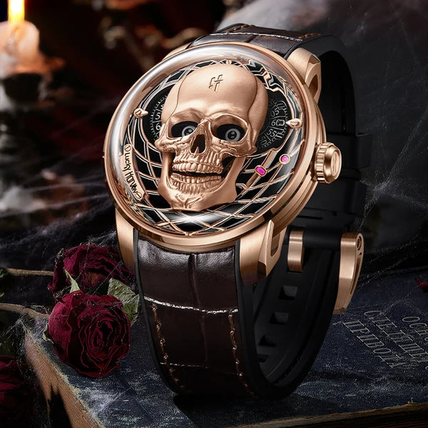 Craftsmanship Series Rose Gold Skull Limited Edition Automatic Watch - view 3