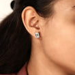 Emerald Cut Lab Grown Diamond Stud Daily Wear Earring - View 9
