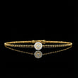 Round Halo Set Moissanite Diamond Single Chain Bracelet with Centerpiece
