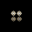 Architectural Wings Princess Shape Lab Diamond Stud Earrings For Women