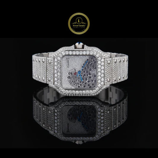 Luxury Diamond Square Watch & Silver Executive Timepiece – Premium Dual Watch Collection