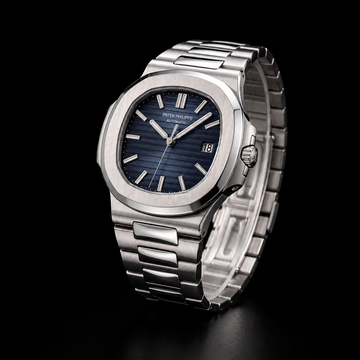 Men's Sapphire Blue Dial Automatic Stainless Steel Octagonal Watch