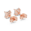 Signature Princess Cut Moissanite Diamond Stud Earrings Premium Square Design - View 9