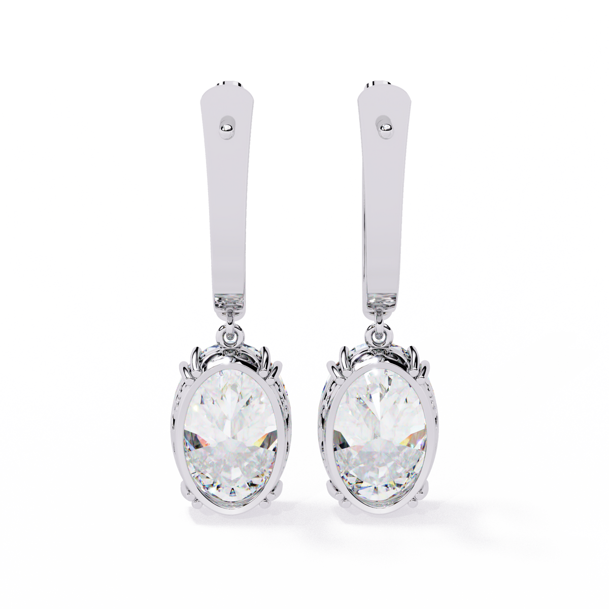 Best Oval Lab Grown Diamond Earrings Perfect Anniversary, Birthday & Bridal Gift - View 8