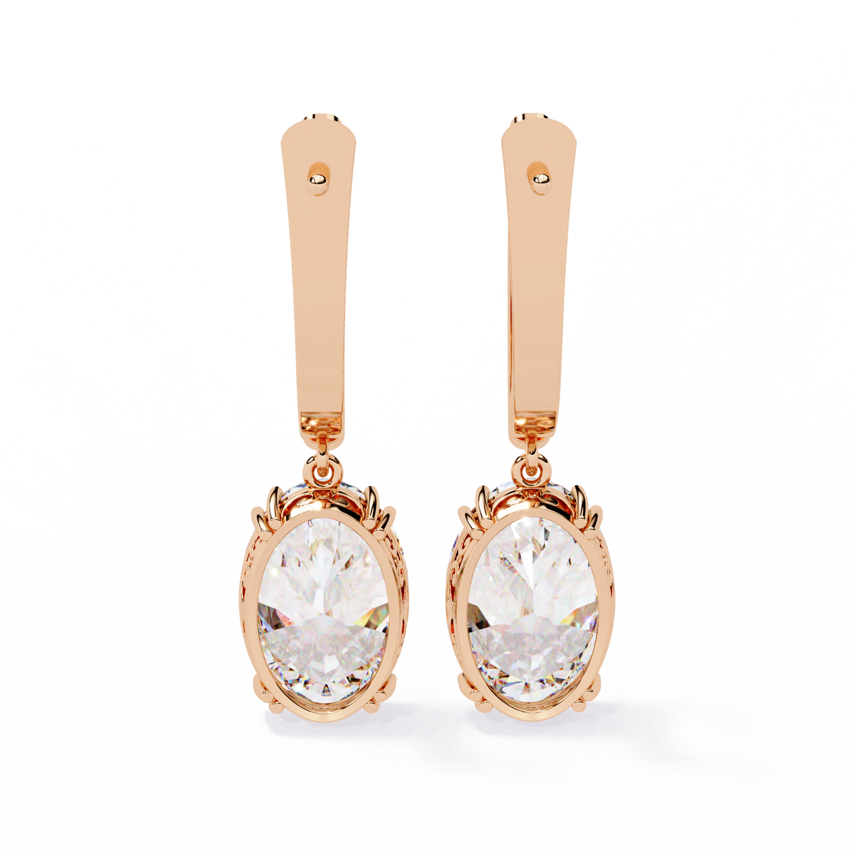 Best Oval Lab Grown Diamond Earrings Perfect Anniversary, Birthday & Bridal Gift - View 9