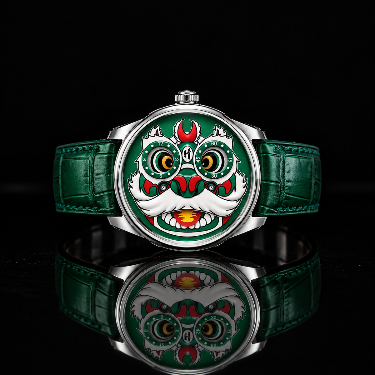 Fun Series Green Lion Dance Automatic Watch