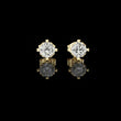 Classic Cushion Cut Lab Diamond Stud Earrings with Four Prong Basket Setting