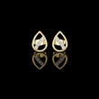 Modern Teardrop Round Lab Diamond Stud Earrings with Brilliant Cut Accents