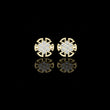 Perfect Lab Diamond Floral Stud Earrings With Sparkling Round Cut Stones For Special Occasions