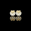 Butterfly Inspired Round Moissanite Diamond Stud Earrings with Open Scroll Design