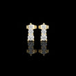 Triple Round Lab Diamond Drop Stud Earrings for Timeless Everyday