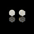 Noble Floral Cluster Round Cut Lab Diamond Stud Earrings