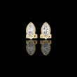Minimal Marquise Bezel Moissanite Diamond Stud Earrings with Elongated Navette Silhouette