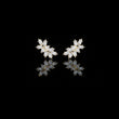 Marquise Cut Moissanite Diamond Solitaire Stud Earrings Interlocking Loop Knot