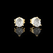 Pear Shaped Moissanite Diamond Stud Earrings with Soft Contoured Setting