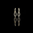 Twisted Wishbone Hoop Round Cut Lab Diamond Stud Earrings Asymmetrical Wave
