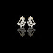 Dazzling Lab Diamond Pear Cut Floral Stud Earrings With Sparkling Cluster Design