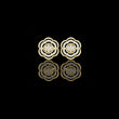 Floating Round Cut Lab Diamond Layered Floral Stud Earrings For Anniversary Gift